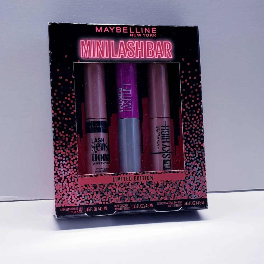 Maybelline Mini Lash Bar, 1 Kit (3 Mini Mascara), 0.15 fl oz, Limited Edition